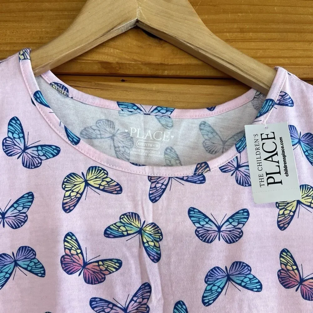 The Children’s Place Girls Print Everyday Dress Multicolor Size XXL NWT